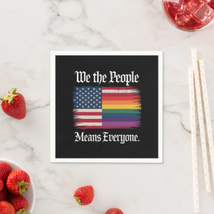 Guardanapo De Papel Nós, o Povo, Significa Todos EUA Igualdade LGBT