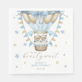 Guardanapo De Papel Nós Podemos Esperar Um Garoto Gêmeo, Bebê.