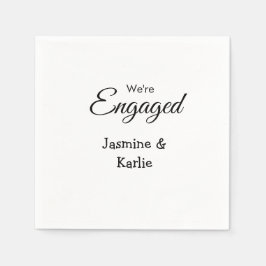Guardanapo De Papel Nós somos casal engajado nome romântico simples