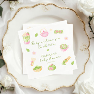Guardanapo De Papel Nós Te Amamos tanto Matcha Chá de Bebê Menina