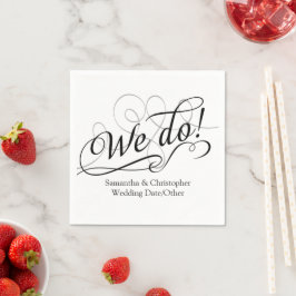 Guardanapo De Papel Nós temos, Casamento Branco, Cabeça Personalizada