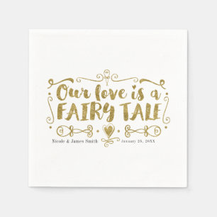 Guardanapo De Papel Nossa história de amor é um conto de fadas Boda Ch