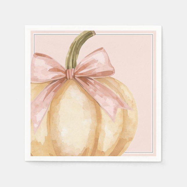 Guardanapo De Papel Nossa Pequena Abóbora no Caminho Chá de fraldas (Frente)