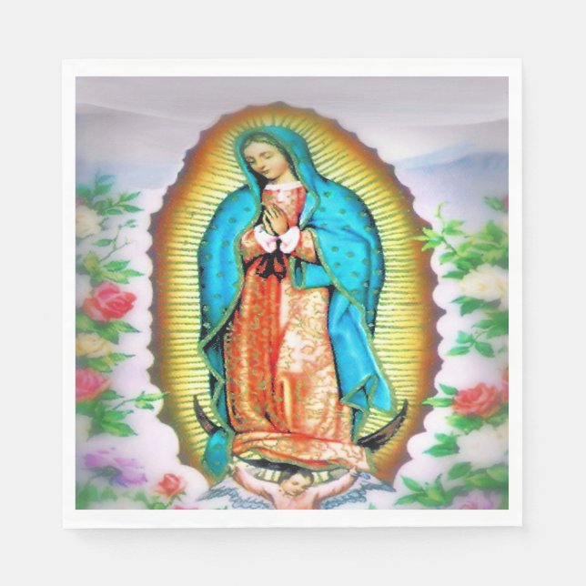 Guardanapo De Papel Nossa Senhora de Guadalupe Floral (Frente)