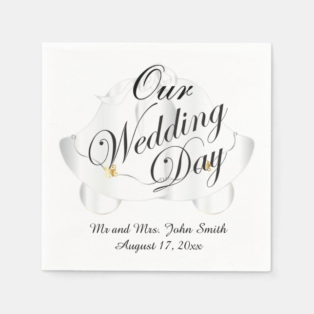 Guardanapo De Papel Nosso Dia de Casamento (Frente)