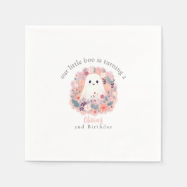 Guardanapo De Papel Nosso Pequeno Boo está virando 2 Boho Ghost
