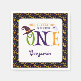 Guardanapo De Papel Nosso Pequeno Boo Virando Um, primeiro aniversario
