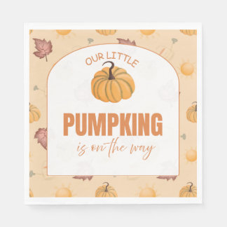 Guardanapo De Papel Nosso Pequeno Pumpkin Está a Caminho Chás de Bebê