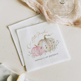 Guardanapo De Papel Nosso primeiro aniversario de Menina de Abóbora