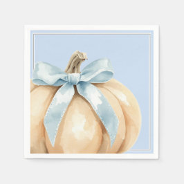 Guardanapo De Papel Nossos Pequenos Pumpkin Caem Chá de fraldas Blue B