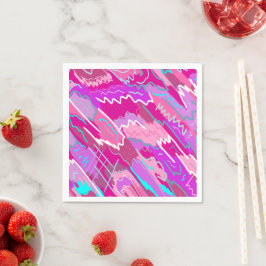 Guardanapo De Papel Nostalgia Pop Art em Magenta
