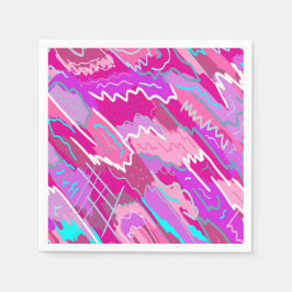 Guardanapo De Papel Nostalgia Pop Art em Magenta