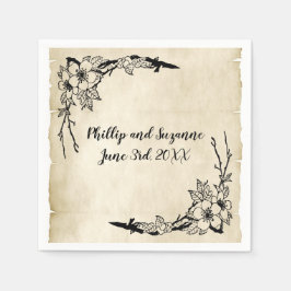 Guardanapo De Papel Nostalgic Vintage Floral Wedding Keepsasaame