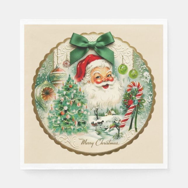 Guardanapo De Papel Nostálgico Kitschmas  (Frente)