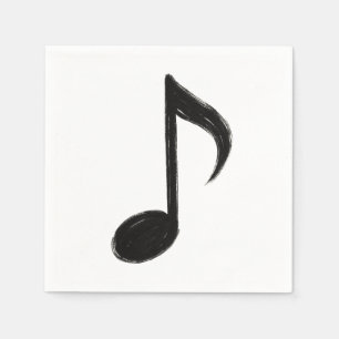 Guardanapo De Papel Nota Musical Minimalista - Estilo de Pincel de Tin