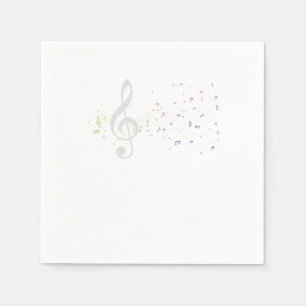 Guardanapo De Papel Notas de Música Coloridas Instrumento Musical G