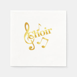 Guardanapo De Papel Notas de Música do Coro Clef Chorus - Presente de