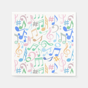 Guardanapo De Papel Notas e símbolos Musicais Pasta de padrões.w
