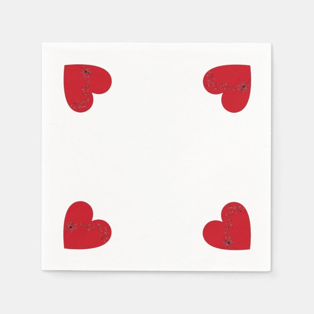 Guardanapo De Papel Notas musicais no coração, Papel Napkin (Frente)