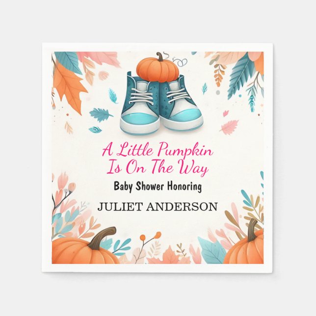 Guardanapo De Papel Nova Fazenda, Rosa, , Blue Boho Girl Fall Chá de f (Frente)