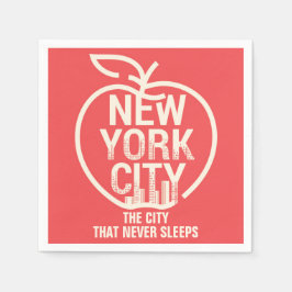 Guardanapo De Papel Nova York Big Apple Modern Red
