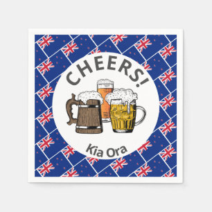 Guardanapo De Papel NOVA ZEALAND Saúde Kia Ora Beer Paper