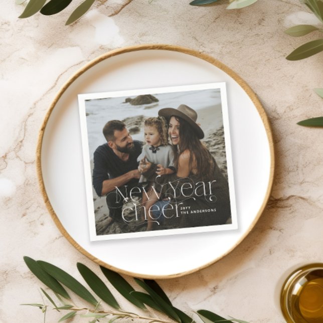 Guardanapo De Papel Novo ano Fotografia elegante Art Deco (Criador carregado)