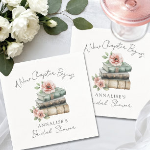 Guardanapo De Papel Novo Capítulo Floral Livro Chá de Noiva