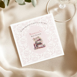 Guardanapo De Papel Novo capítulo velhos livros chá de bebê peônia ros