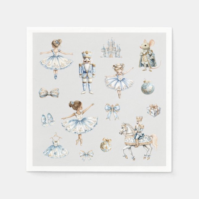 Guardanapo De Papel Noz-cracker de Natal - Aquarela (Frente)