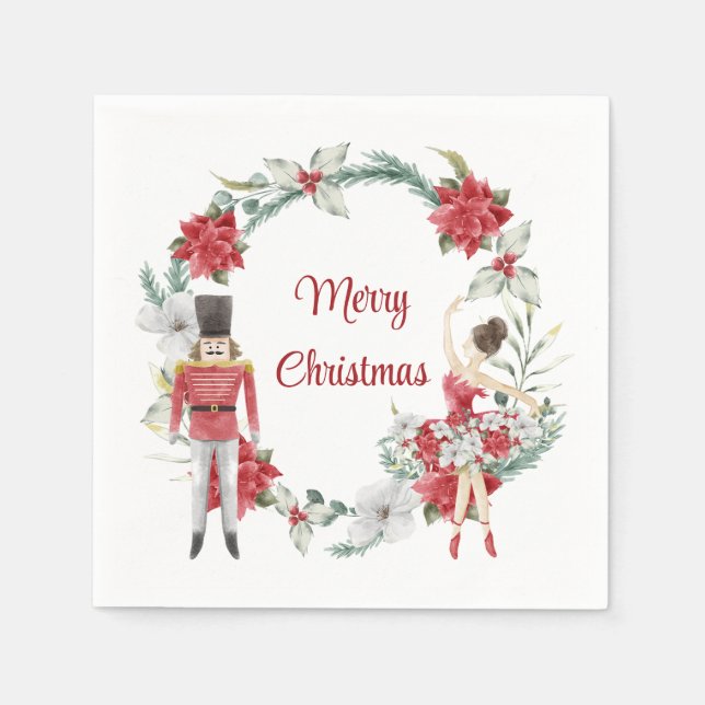 Guardanapo De Papel Nozes elegantes festivas, natal (Frente)