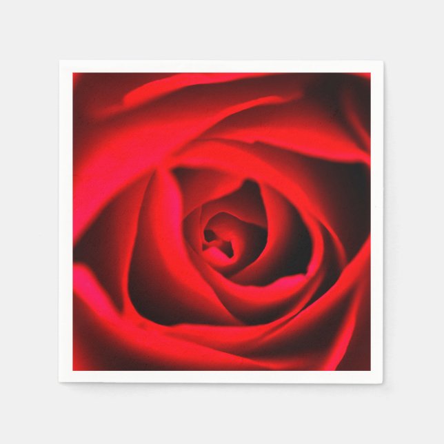 Guardanapo De Papel Núcleo de papel coquetel de rosa vermelha (Frente)