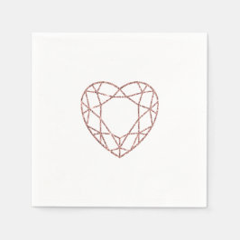 Guardanapo De Papel Núcleos de casamento Elegante rosa