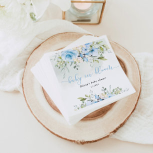 Guardanapo De Papel Núcleos de chá de fraldas floral azul Eucalyptus