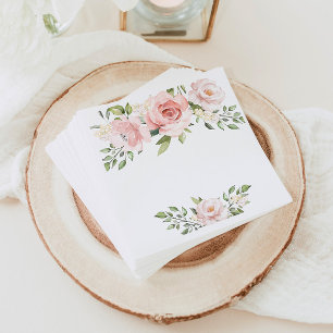 Guardanapo De Papel Núcleos de chás de panela florais cor-de-rosa