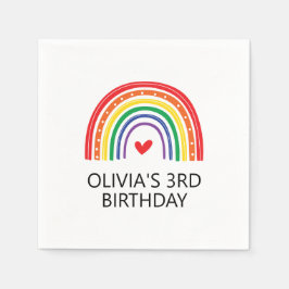 Guardanapo De Papel Núcleos de Festa de aniversário arco-íris