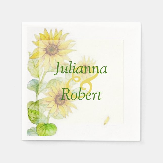 Guardanapo De Papel Núcleos de flores (Frente)