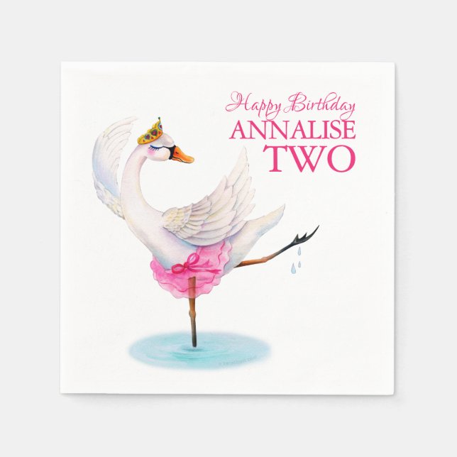 Guardanapo De Papel Núcleos personalizados do segundo aniversário de b (Frente)