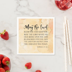 Guardanapo De Papel Números 6:24-26 O Senhor Abençoa Você Bíblia Verso
