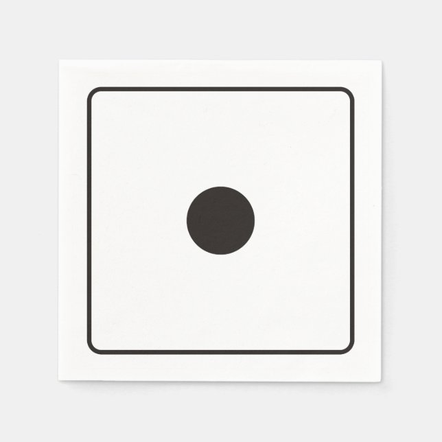 Guardanapo De Papel Números DICE de tubarões 1 + seu backgr. (Frente)