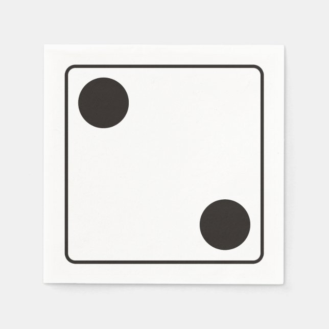 Guardanapo De Papel Números DICE de tubarões 2 + seu backgr. (Frente)