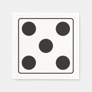 Guardanapo De Papel Números dos DADOS das sementes 5 + seu backgr.