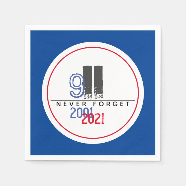 Guardanapo De Papel Nunca Esqueça o Patriótico World Trade Center do 9 (Frente)