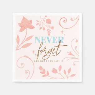 Guardanapo De Papel Nunca Esqueça Quão Bem Você Está Faith Pink