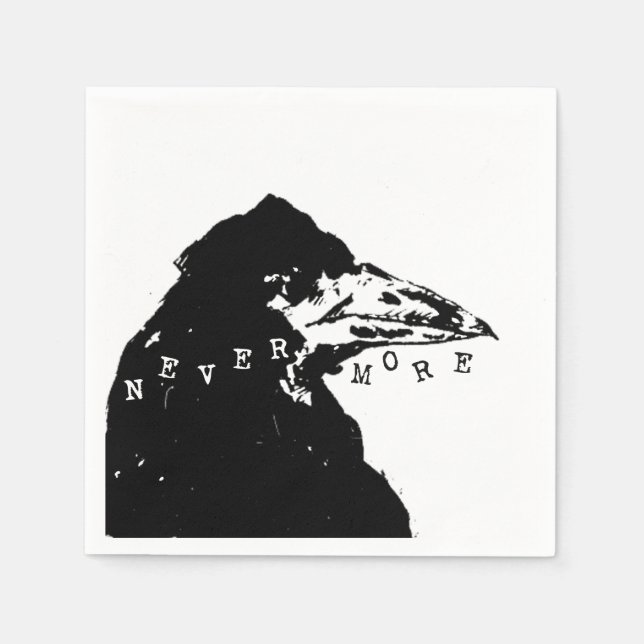 Guardanapo De Papel Nunca mais Raven de Edgar Allan Poe (Frente)