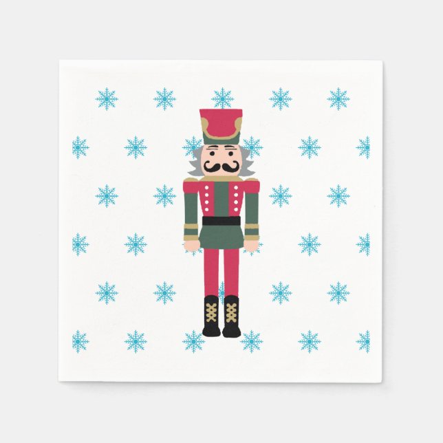 Guardanapo De Papel Nutcracker Balé Ilustração Snowflake Napkins (Frente)