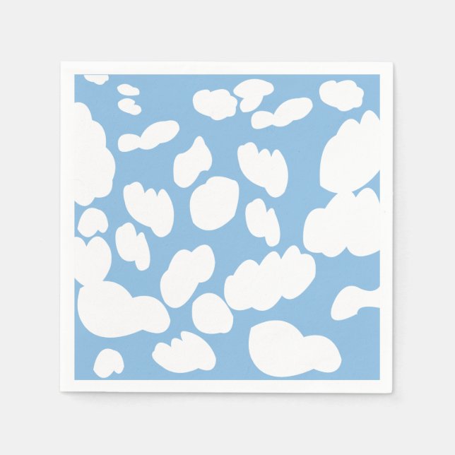 Guardanapo De Papel Nuvens Céu Azul Nuvens Festa (Frente)