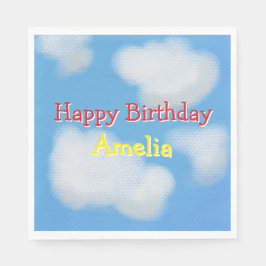 Guardanapo De Papel Nuvens fofinhas bonitas Aniversário