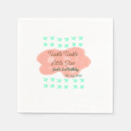 Guardanapo De Papel Nuvens laranja brilham cintilações pequenas estrel