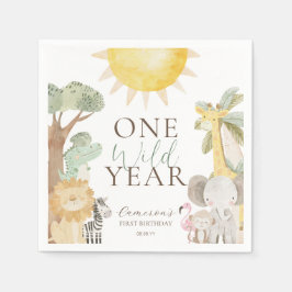 Guardanapo De Papel Nyala Safari Animais de Um Ano Selvagem Primeiro A